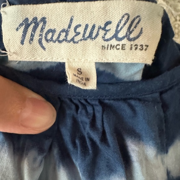 Madewell Tie Dyed Blue Swing Dress.  Size small. - Picture 3 of 3